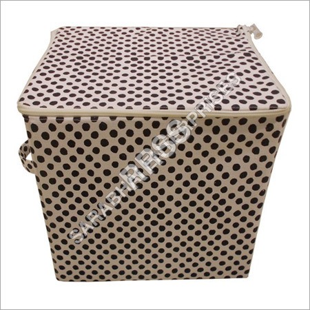 STORAGE - Pop Up Fabric Storage - Rectangular Shape | Lightweight, Durable Fabric, Zipper Closure, Beige, Collapsible, Space Saving, Stylish Design