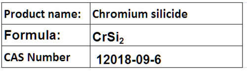 Chromium Silicide - Chemical Formula CrSi2 99.9% Purity Hardness 7-8 Mohs Thermal Stability