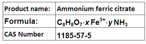 Ammonium Ferric Citrate