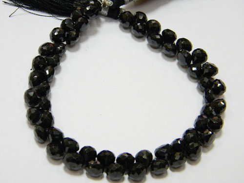 Pear Cut Black Spinel Faceted Ron Dell