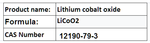 Lithium cobalt oxide