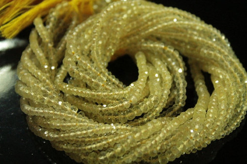 Quartz Faceted Rondelle