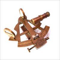 Nautical Antique Brass Sextant