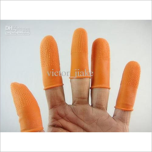 Rubber Finger Guards - Color: Orange