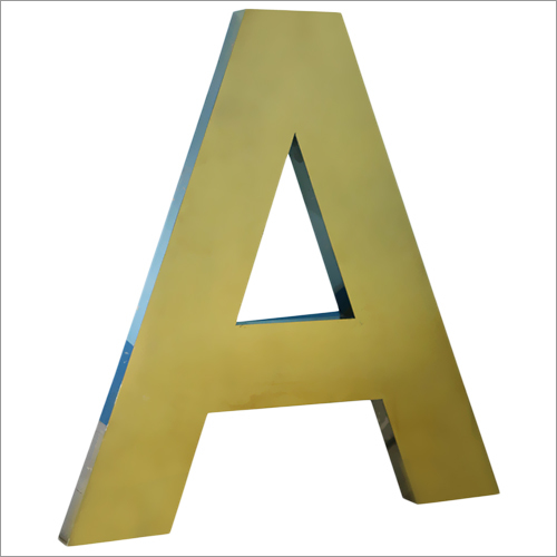 Golden Finish Stainless Steel Letter
