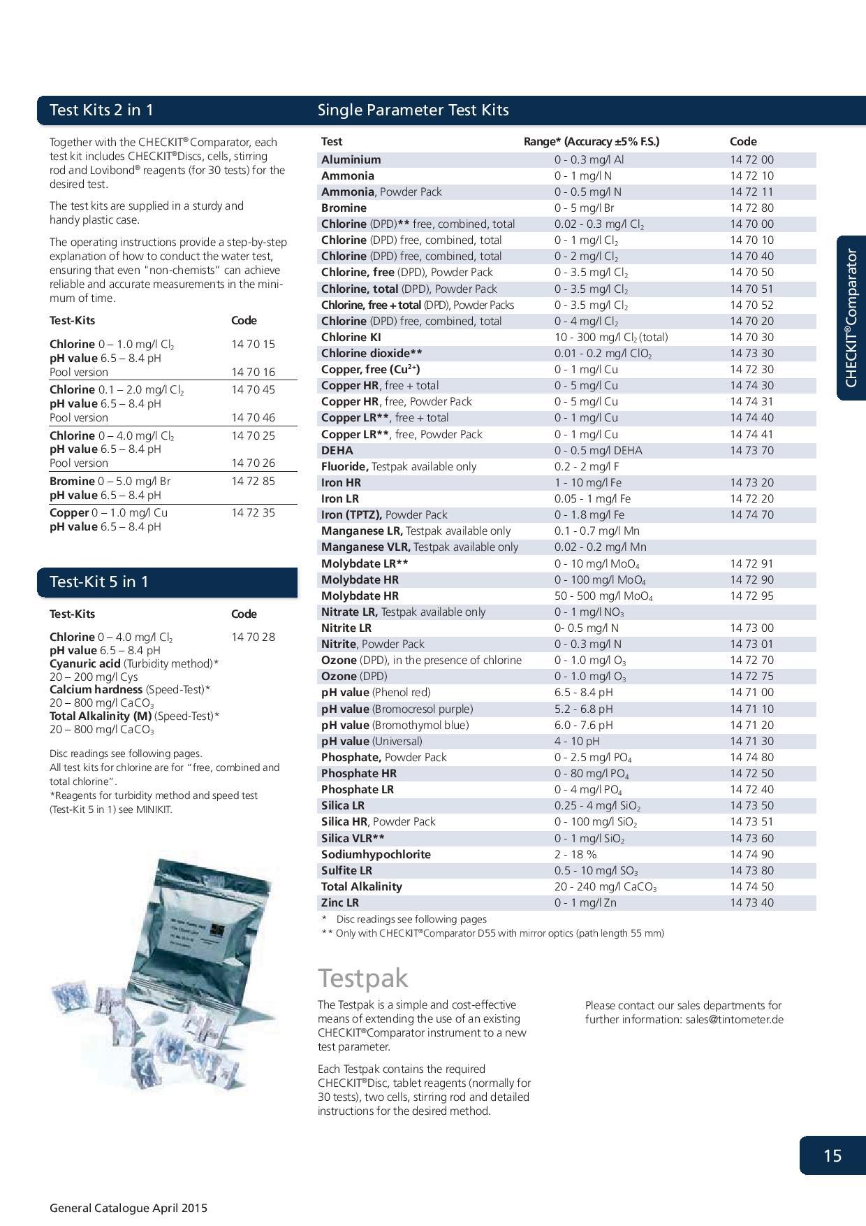 Lovibond Checkit Comparator