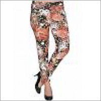 Flower Printed Jeggin - Cotton Blend, Mid-Rise Waist, Size S-XL | Stylish Design, Comfortable Fit, Floral Print