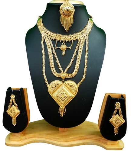 22K Gold Plated Wedding Copper Necklace Set