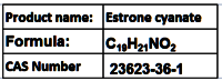 Estrone Cyanate - White Solid, Cââhâânoâ, Cas 23623-36-1 | Steroidal Estrogen, Estrogen Ester, Research Grade, Purity >98%
