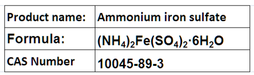Ammonium iron sulfate