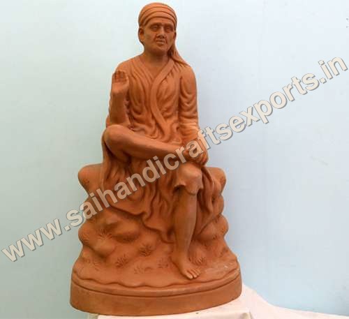 Terra Cotta Sai Baba Statue