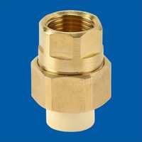 Brass Female Union Type - High Quality Brass, Golden Color, Round Shape, Threaded Connection | Durable For Water Treatment And Chemical Industries, Custom Specifications Available