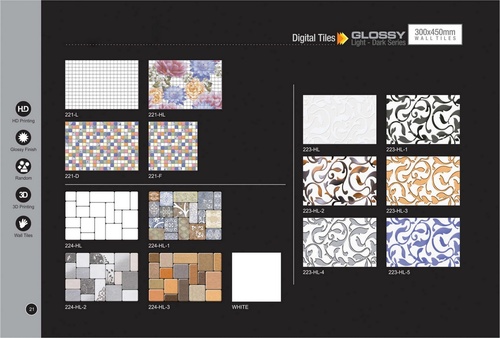 Cream Decorative Ceramic Wall Tiles