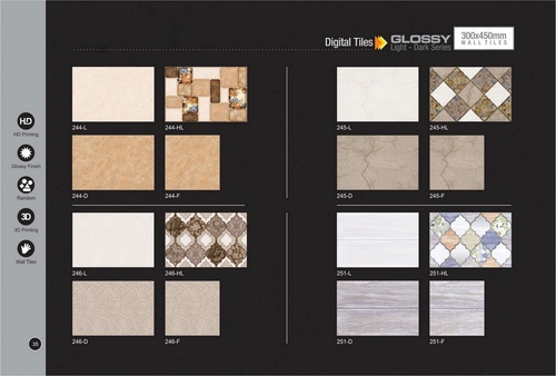Cream Black Glass Ceramic Wall Tiles