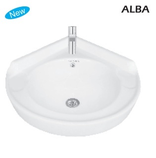White Alba Corner Wash Basin