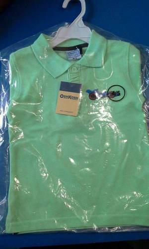 Boys Polo Shirt - 100% Cotton, Sizes 2-6, Short Sleeve Style, by OshKosh BGosh