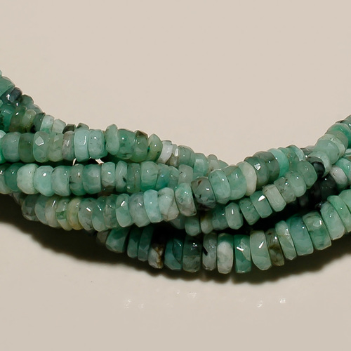 Emerald Faceted Rondelle