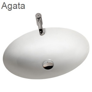 White Agata Under Counter
