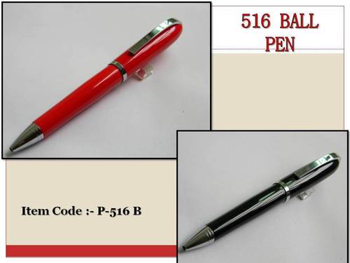Metal Pen - Plastic, 4.5 Inch | Red & Black Color, Stick Shape, Ball Type, Ideal for Office Work and Writing