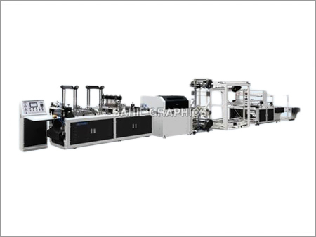 White And Black Fully Automatic Non-Woven Handle Bag Making Machine