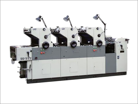 Three Color Non Woven Bag Printing Machine - Metal, 10-15 Inch Size | Semi-Automatic, 1800 kg Weight