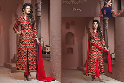 Palazzo Suit - Georgette Top Santoon Bottom Chiffon Dupatta | Modern Ethnic Wear Multi-Color Embroidered Full Sleeves Available in Sizes S M L XL