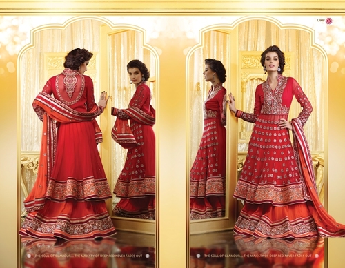 Orange Bridal Salwar Kameez