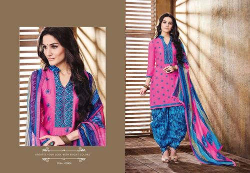 Pink Embroidered Patiala Suit