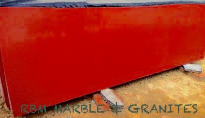 Lakha Red Granite - Gangsaw & Cutter Size, Beautiful Red Color with Incomparable Polished Finish | Ideal for Paving Slabs, Tiles, and Interiors