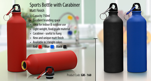 Sippers - Metal, 750 ml, 241.3 mm Length, Opaque Colors of Blue, Red, and Black - Ideal for Indoor & Outdoor Use, Rigid Design, Customized Options Available