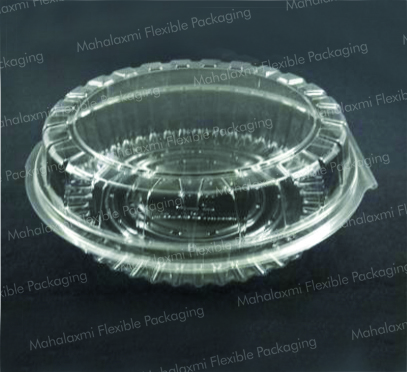 Imported OPS And Pet - OPS/PET Material, 15-25cm Diameter, 5-10cm Height | Clear View, Food Safe, Disposable, Stackable, Snap-on Lid