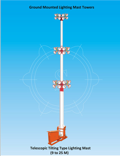 Ground mounted Telescopic Tilting type Lighting Tower