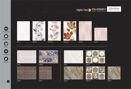Cream Glazed Wall Telhas