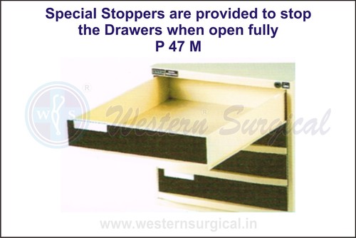 Special Stoppers are provided to stop the Drawers when open fully