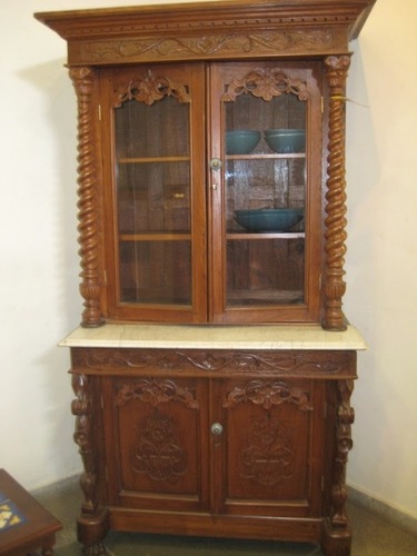wood carving cupboard