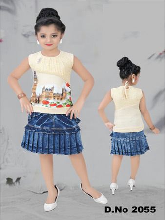 Denim Skirt With Top