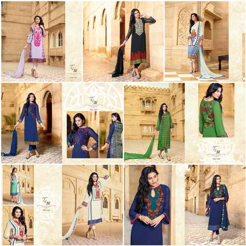 Georgette Front Embroidery Suit