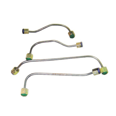 Injector Pipe Set - Steel 1/4 Inch Diameter, Chrome Finish | Fuel Delivery, Leak-Proof, Precise Fit, Easy Installation, 4 Pieces