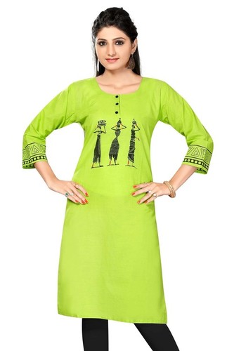 Green Cotton Kurti