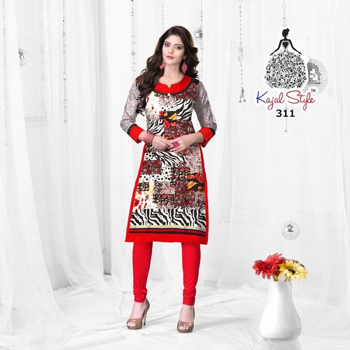 Baby Doll 3 Kurtis Catalog - Cotton Blend, 45 Inches, Red | Stylish Design, Comfortable Fabric, Versatile Style, Perfect Fit, Durable Material, Trendy Prints, Easy to Maintain, Three Quarter Sleeve