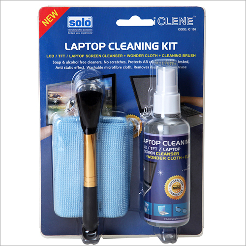 Laptop Cleaning Kit - Synthetic Brush Microfiber Cloth 15x10cm Mixed Colors | Dust Removal Screen Cleaning Liquid Spray