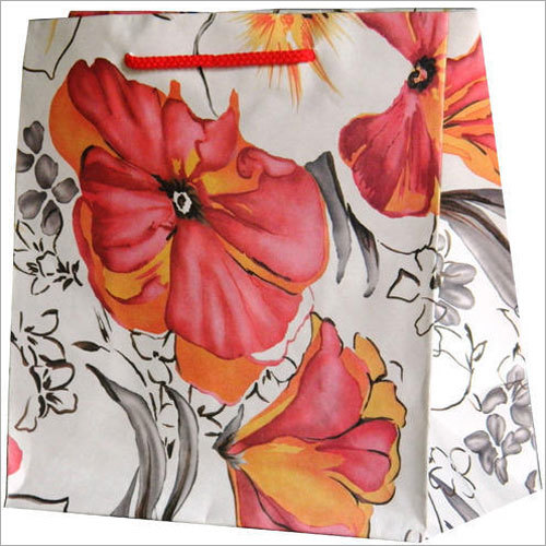 White Kraft Multicolor Paper Bag