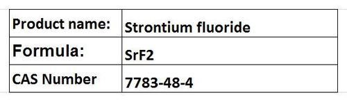 Strontium Fluoride - SrF2 Cubic Crystal, 99.9% Purity, Optical Material, Melting Point 1477Â°C, Boiling Point 2460Â°C
