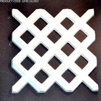Glass Fibre Reinforced Concrete Jaali - 300mm X 25mm X 300mm , Weather-proof Coating, Captivating Designs, Smooth Or Textured Finish