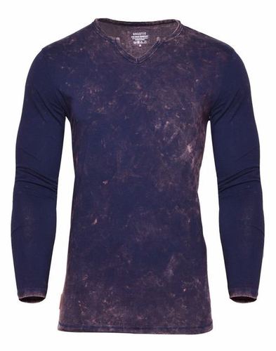 Camouflage T Shirt - Cotton Blend, Various Sizes, Navy Blue | Comfortable Wear, Stylish Design, Durable Fabric, Long Sleeve, V-Neck