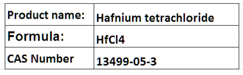 Hafnium tetrachloride