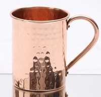 Moscow Copper Mule Mug - Pure Copper, 10x9 Cm, Hammered Finish | Designer Handle, 0.500 L Capacity, Ideal For Bars And Family Gatherings