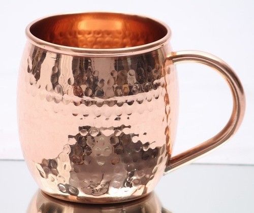 Barrel Copper Hammered Beer Cup