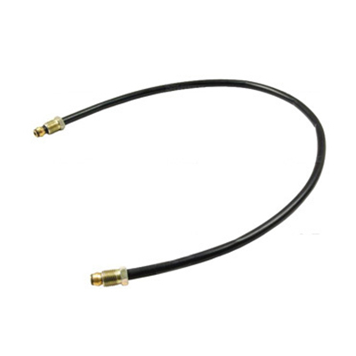 Fuel Pipe - Rubber 0.5 Inch Diameter x 12 Inch, Brass End Fittings, Leakproof, Corrosion Resistant, High Pressure