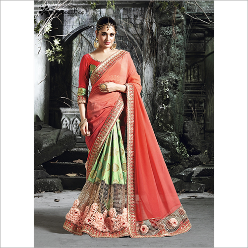 Faux Chiffon Bridal Sarees